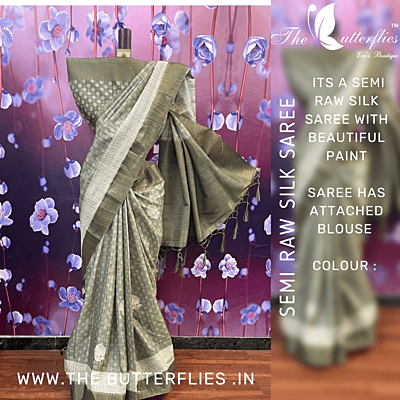 SEMI RAW SILK SAREE PSYSRSS22272