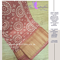 SEMI CREPE SILK SAREE  RJASCRE23460