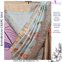 BANARASI CREPE SILK SAREE  DCMSBNS24297