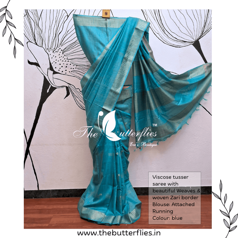 VISCOSE  TUSSER SAREE  YBRSTUS23384