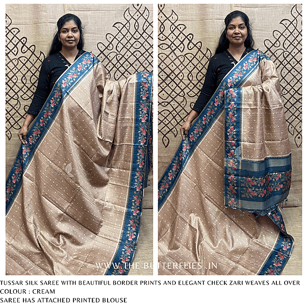 TUSSER SILK SAREE SFHSTSK24634
