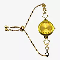Elegant Gold Star Charm Bracelet Watch for Women - Quartz