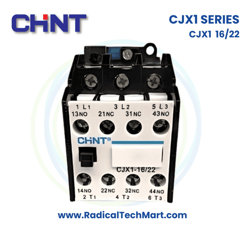 Chint CJX1 16/22 Industrial AC Contactor – Front View