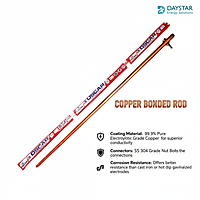2 Feet - Copper Bonded Earth Rod (12mm - 100 Microns)