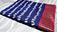 Kalankari Digital Silk Jari Saree - Violet Blue