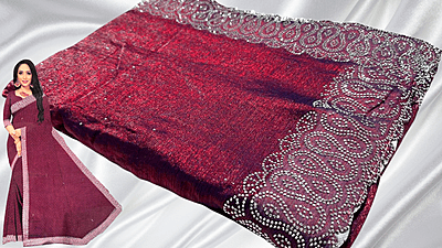 Vishva Space Silk Diwali Spl Saree - Wine