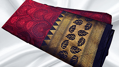 Tulsi Fancy Silk Jari Saree - Red