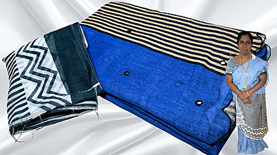 Blackberry Zeebra Trending Saree - Royal Blue