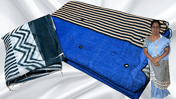 Blackberry Zeebra Trending Saree - Royal Blue
