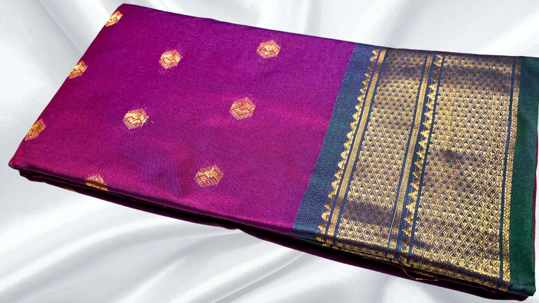 Kanchi Semi Silk Fancy Saree - Plum Purple Kanchi Semi Silk Fancy Saree - Plum Purple