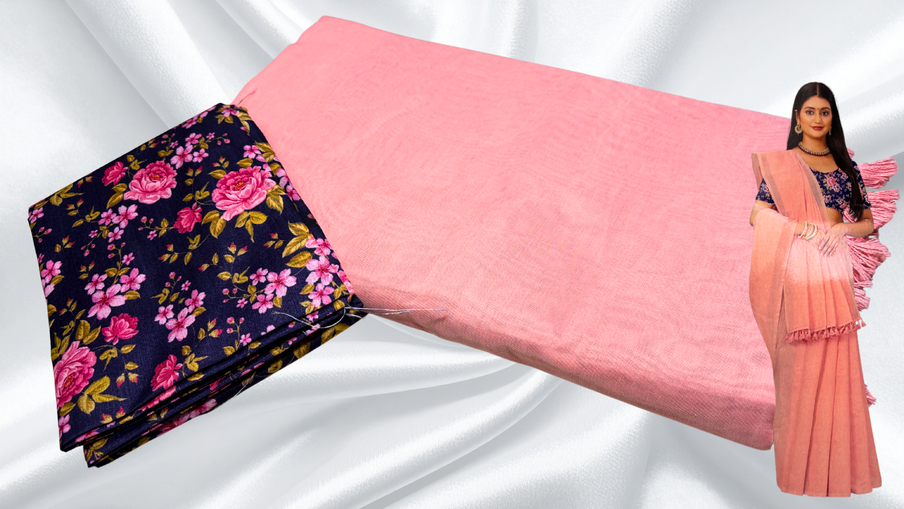 Soft Dermi Cool Cotton Saree - Soft Peach Soft Dermi Cool Cotton Saree - Soft Peach