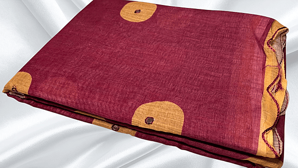 Linen Magic Kalamkari Design Saree - Magenta