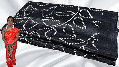Fini Soft Ajrak Saree - Black Fini Soft Ajrak Saree - Black
