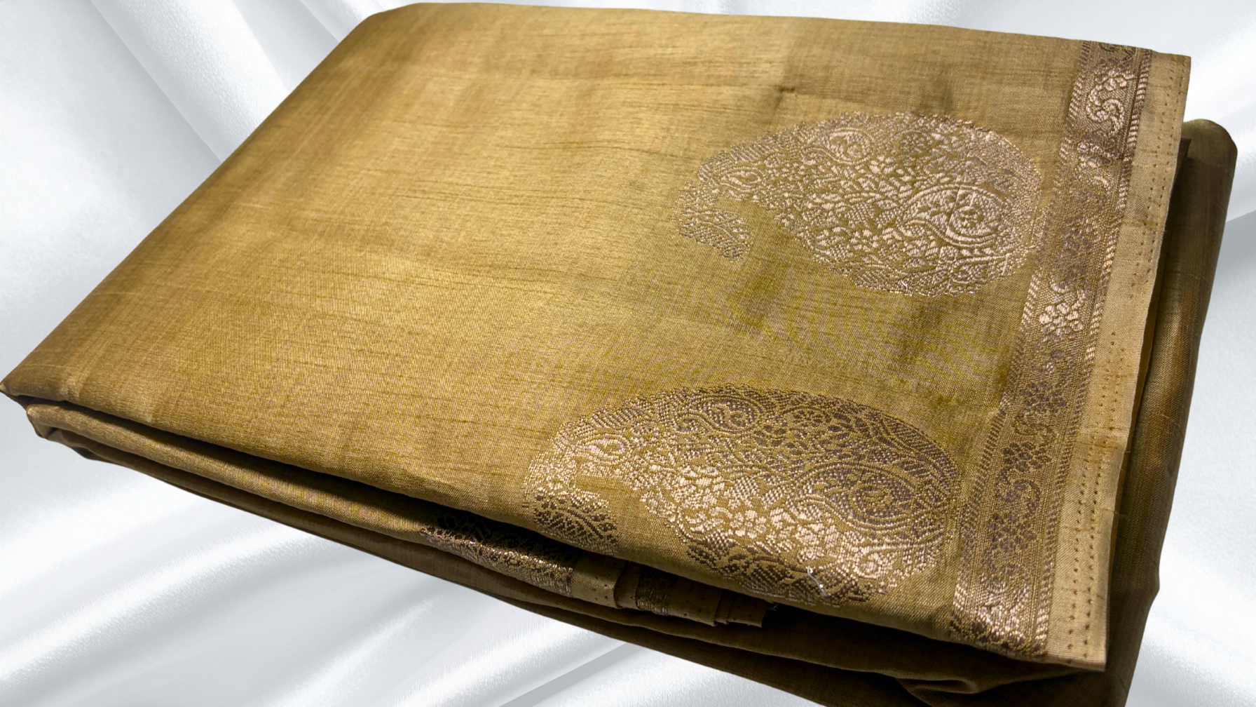 Sonal Tussar Gold Jari Silk Saree - Sandal Cream Sonal Tussar Gold Jari Silk Saree - Sandal Cream