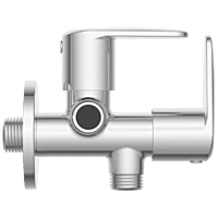 AL-1407 2 Way Angle Cock With Wall Flange