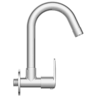 AL-1408 Sink Cock With Swinging Spout With Wall Flange (Wall Mounted Model)