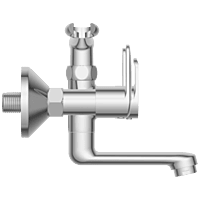 AL-1421 Wall Mixer 2 In 1 With Crutch, Connecting Legs With Wall Flange