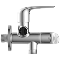 CM-2507 2 Way Angle Cock With Wall Flange