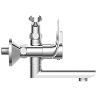 CM-2521 Wall Mixer 2 In 1 With Crutch, Connecting Legs With Wall Flange