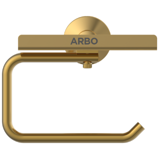 LE-GG-08 Toilet Paper Holder With Shelf (Glossy Gold Finish)