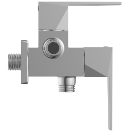 LV-2007 2 Way Angle Cock With Wall Flange