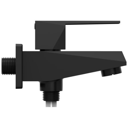 LV-MB-2006-B 2 Way Bib Tap Dual Flow With Wall Flange (Matt Black)