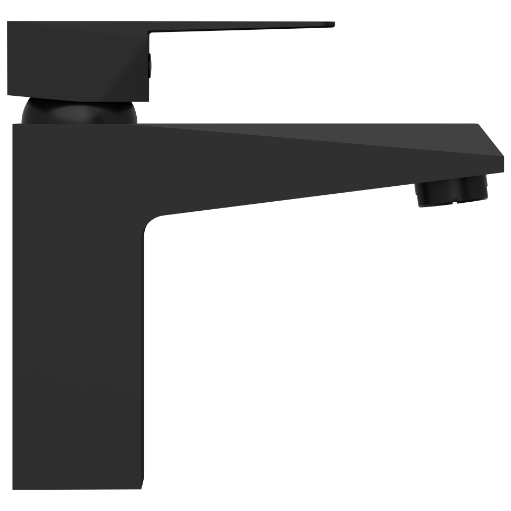 LV-MB-2027 Single Lever Basin Mixer With Braided Hoses (Table Mounted Model) (Matt Black)