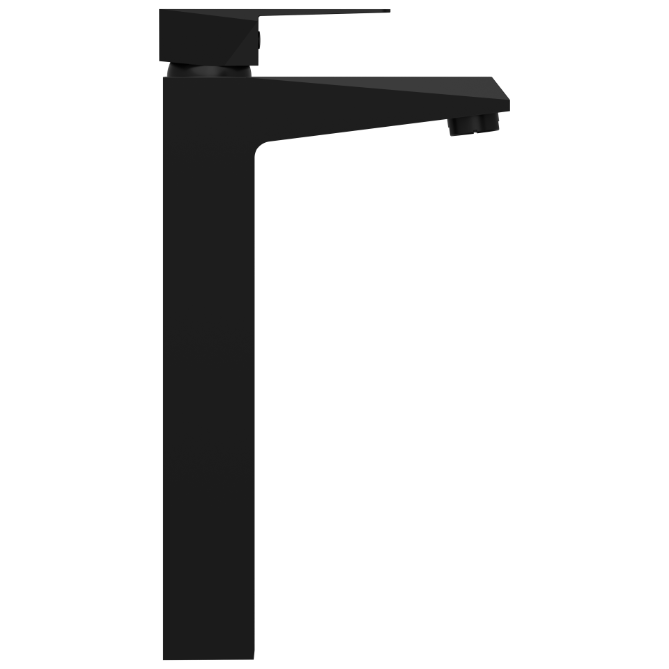 LV-MB-2028 Single Lever Tall Basin Mixer With Braided Hoses (Table Mounted Model) (Matt Black)