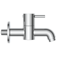 LX-1303 Long Nose Bib Tap With Wall Flange