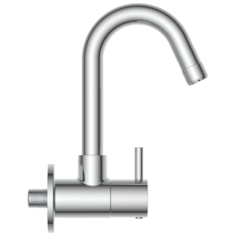 LX-1308 Sink Cock With Swinging Spout With Wall Flange (Wall Mounted Model)