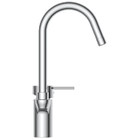 LX-1342 Single Lever Basin Mixer With Swinging Spout With Braided Hoses (Table Mounted Model)