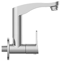 PR-2109 Sink Cock With Swinging Spout With Wall Flange (Wall Mounted Model)