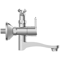 PR-2121 Wall Mixer 2 In 1 With Crutch, Connecting Legs With Wall Flange