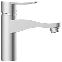 PR-2127 Single Lever Basin Mixer With Braided Hoses (Table Mounted Model)