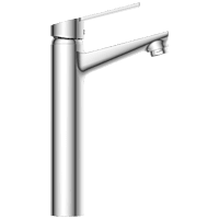 RL-4628 Single Lever Tall Basin Mixer With Braided Hoses (Table Mounted Model)