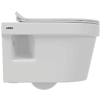 WHC-32321PP Cosmo Rimless Wall Hung Closet With Soft Close Seat Cover, Hinges, Accessories Set