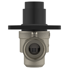 MP-MB-5218 Metropole Forged Brass WC Flush Valve 40mm (1.5" Inch) With Exposed Shut Off Provision & Square Plate (Matt Black)