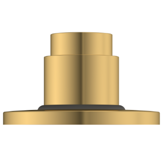 UPR-GG-01 Exposed Part Kit Of Forged Metropole WC Flush Valve With Fitting Sleeve With Operating Lever, Round Wall Flange & Cartridge (Glossy Gold)