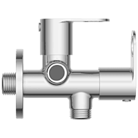 NE-1607 2 Way Angle Cock With Wall Flange