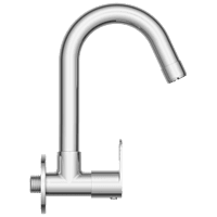 NE-1608 Sink Cock With Swinging Spout With Wall Flange (Wall Mounted Model)