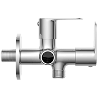SL-2607 2 Way Angle Cock With Wall Flange