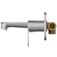 SL-2629 Concealed Body For Single Lever Basin Mixer Wall Mounted With Exposed Part Kit, Consisting Of Operative Lever, Basin Spout & Wall Flange
