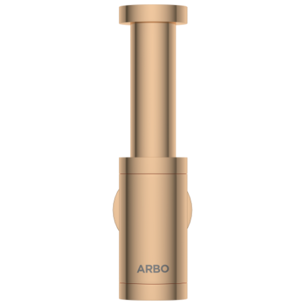 AC-RG-36 Brass Round Bottle Trap With Long Wall Connection Pipe & Wall Flange