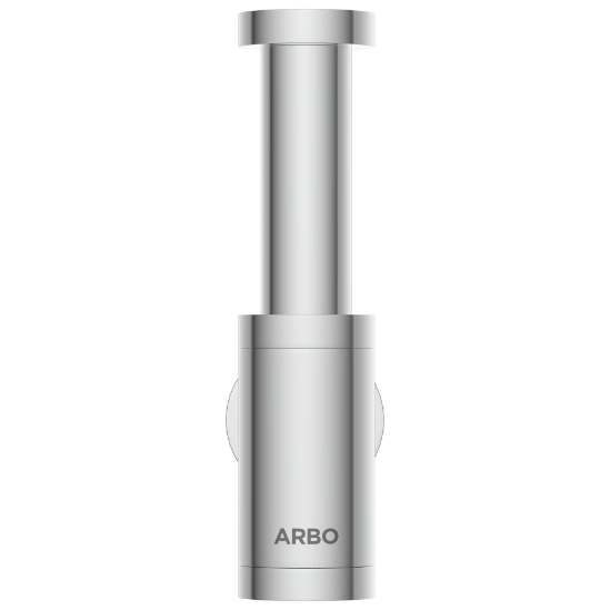 AC-36 Brass Round Bottle Trap With Long Wall Connection Pipe & Wall Flange