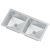 HMR-09 Double Bowl Kitchen Sink 37" x 18" x 10" Inch Hand Made