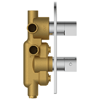 DVT-5610 2 Inlet 3 Outlet Thermostatic Diverter Body With Upper Part Set