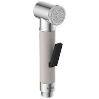 HF-01 Brass Round Health Faucet With Hook & 1.2 Mtr. S.S. Tube (Ivory)