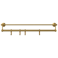 LE-GG-01 Towel Rack With Towel Holder & Hook (Glossy Gold Finish)