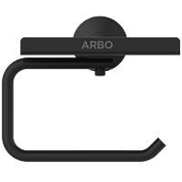 LE-MB-08 Toilet Paper Holder With Shelf (Matt Black)