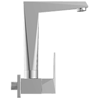 LV-2008 Sink Cock With Swinging Spout With Wall Flange (Wall Mounted Model)